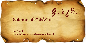 Gabner Ádám névjegykártya